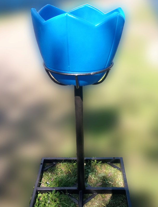 Садовый цветник стойка с корзиной с термо-чашей 400